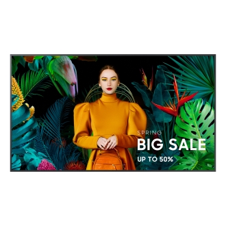 Pantalla plana para señalización Samsung LH55QBCEBGCXEN 55" Wifi 350 cd / m² 4K Ultra HD Negro Tizen 16/7