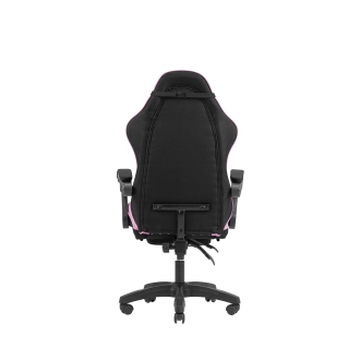 Silla gamer Mars Gaming MGCXFGRBL negra y rosa reclinable, reposabrazos ajustable, reposapiés, cojines