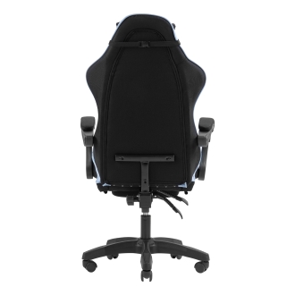 Silla gamer Mars Gaming MGCXFGRBL negra y azul reclinable, reposabrazos ajustable, reposapiés, cojines