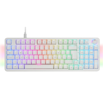 Teclado Mars Gaming mkprowyes Silent switch rgb blanco