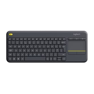 Teclado inalámbrico Logitech K400 Plus touchpad negro -Ingles-