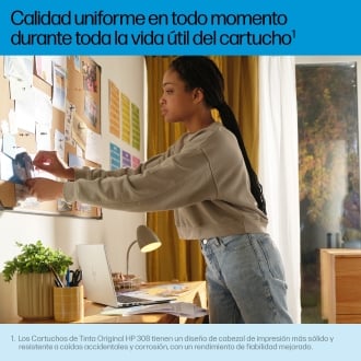 Cartucho original HP 308 negro