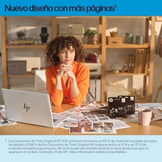 Cartucho original HP 308 negro