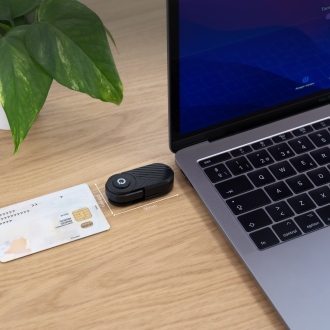 Lector de tarjetas Tooq DNIe USB tipo C 2.0 negro