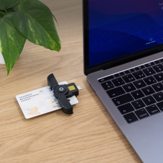 Lector de tarjetas Tooq DNIe USB tipo C 2.0 negro