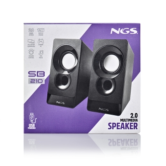 ALTAVOCES 2.0 NGS SB210 ALIMENTACION USB JACK 3.5mm 12W CONTROL DE VOLUMEN NEGRO