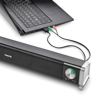 BARRA DE SONIDO BLUETOOTH NGS SB500-BT 20W ALIMENTADO POR USB JACK 3.5 CONTROL DE VOLUMEN NEGRO