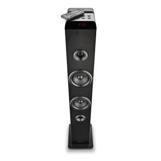 ALTAVOZ TORRE PORTATIL NGS SKY CHARM PRO BK 50W BT 5.4 FM USB AUX. OPTICA MADERA NEGRO