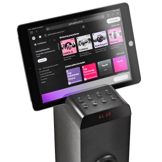 ALTAVOZ TORRE PORTATIL NGS SKY CHARM PRO BK 50W BT 5.4 FM USB AUX. OPTICA MADERA NEGRO