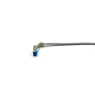 LATIGUILLO APANTALLADO S/FTP CAT6A  CONECTOR ANGULO RECTO LIBRE HALOGENOS 5M COLOR BLANCO