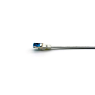 LATIGUILLO APANTALLADO S/FTP CAT6A  CONECTOR ANGULO RECTO LIBRE HALOGENOS 5M COLOR BLANCO