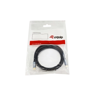 CABLE USB-C MACHO USB-C MACHO USB 3.2 2M TRANSFERENCIA 10G 5A  4K (100W) COLOR NEGRO