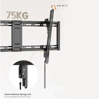 SOPORTE DE PARED FIJO INCLINABLE EQUIP 650361 PARA PANTALLAS 43" - 95" VESA MAX. 800x400 75Kg