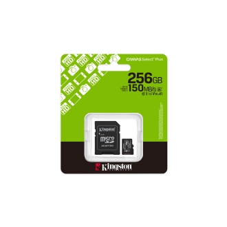 MEMORIA SD MICRO 256GB KINGSTON CLASE 10 +  ADAPTADOR CANVAS Select PLUS 100MB/S SDCS3/256GB
