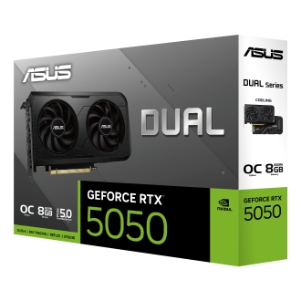 VGA ASUS GEFORCE DUAL RTX5050 OC 8GB DDR6 3xDP 1xHDMI 2647MHz CUDA 2560 128BIT DUAL FAN
