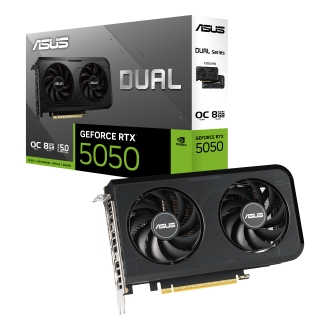VGA ASUS GEFORCE DUAL RTX5050 OC 8GB DDR6 3xDP 1xHDMI 2647MHz CUDA 2560 128BIT DUAL FAN