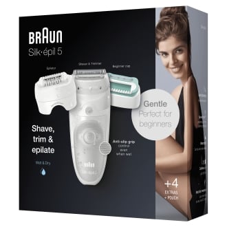 DEPILADORA BRAUN SILK-EPIL SES5625 2 VELOCIDADES SISTEMA 28 PINZAS 2 ACESORIOS USO EN HUMEDO Y SECO