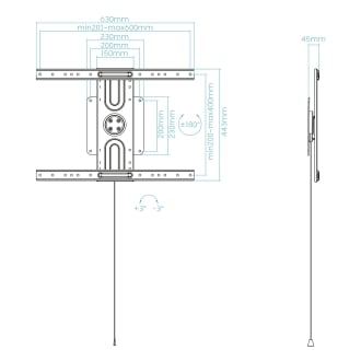 TooQ LP3780F-R soporte para TV 2,03 m (80")