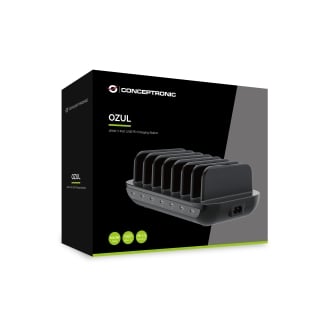 ESTACION DE CARGA USB-C CONCEPTRONIC 7 PUERTOS 160W PD