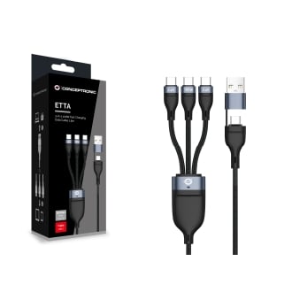 CABLE USB-C MACHO A 3xUSB-C MACHO 100W 1.50m ADAPTADOR A USB-A