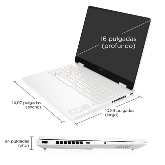 Portatil hp omen gaming 16 - am0042ns 16 pulgadas core 7 - 240h -  32gb -  ssd 1tb -  nvidia gforce rtx5070 -  freedos -  blanco ceramica