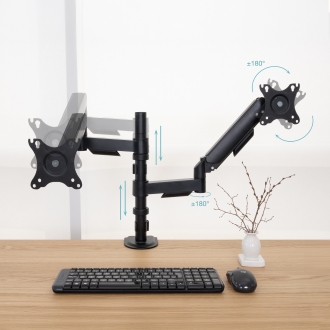 TooQ DB1533TNR-B soporte para monitor 81,3 cm (32") Escritorio Negro