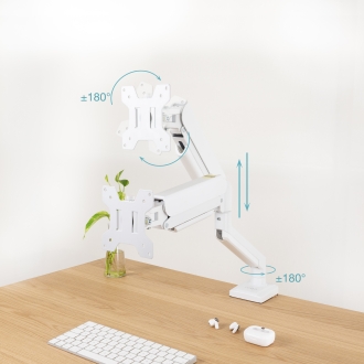 TooQ DB1334TNR-W soporte para monitor 86,4 cm (34") Escritorio Blanco