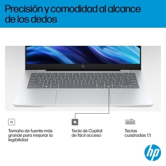 Portatil hp omnibook 7 ai 14 - fr0016ns 14 pulgadas ultra 7 225h -  32gb -  ssd 1tb -  w11 -  aluminio plateado