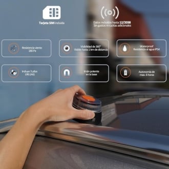 Luz de emergencia V16 Geolocalizada Homologada DGT Datos Hasta 12/2038