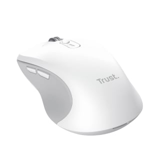 MOUSE TRUST WIRELESS Y BLUETOOTH FERRO BLANCO 3200 DPI AJUSTABLE 9 BOTONES 3 DISPOSITIVOS