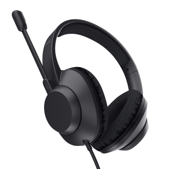 HEADSET USB-C TRUST AYDA MAX COLOR NEGRO CABLE 1,8m ADAPTADOR USB-C A USB-A ENC