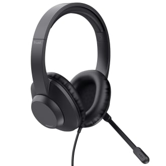 HEADSET TRUST AYDA MAX COLOR NEGRO JACK 3.5mm CABLE 1,8m