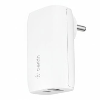 CARGADOR DE PARED BELKIN WCB008VF04-APL 32W 1xUSB-C PD 1xUSB-A COLOR BLANCO