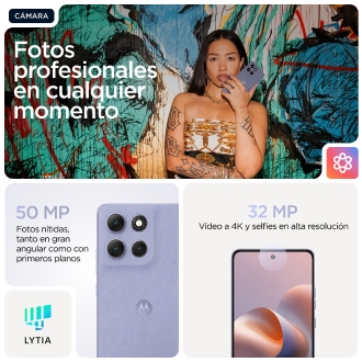 Motorola moto g86 5G 16,9 cm (6.67") SIM doble Android 15 USB Tipo C 8 GB 256 GB 5200 mAh Lila