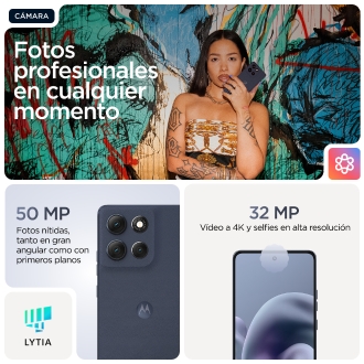 Motorola moto g86 5G 16,9 cm (6.67") SIM doble Android 15 USB Tipo C 8 GB 256 GB 5200 mAh Azul oscuro