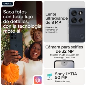 Motorola moto g56 5G 17,1 cm (6.72") Ranura híbrida Dual SIM Android 15 USB Tipo C 8 GB 256 GB 5200 mAh Negro