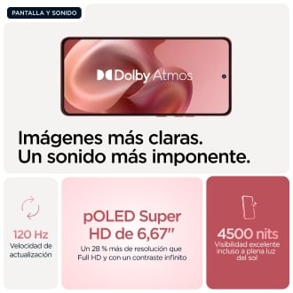 Motorola moto g86 5G 16,9 cm (6.67") SIM doble Android 15 USB Tipo C 8 GB 256 GB 5200 mAh Rosa