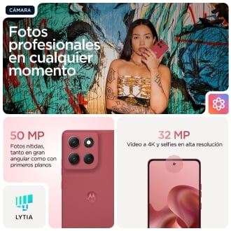 Motorola moto g86 5G 16,9 cm (6.67") SIM doble Android 15 USB Tipo C 8 GB 256 GB 5200 mAh Rosa