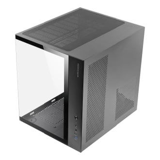 CAJA ATX CUBE MARS GAMING MCVONE NEGRA CRISTAL CONTINUO GPU 334mm 1x3.5 2x2.5