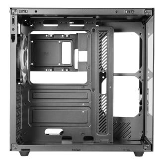 CAJA ATX CUBE MARS GAMING MCVONE NEGRA CRISTAL CONTINUO GPU 334mm 1x3.5 2x2.5