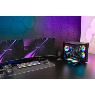 CAJA ATX CUBE MARS GAMING MCVONE NEGRA CRISTAL CONTINUO GPU 334mm 1x3.5 2x2.5