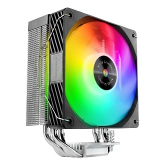 VENTILADOR CON DISIPADOR DE CPU MARS GAMING MCPUX4ARGB NEGRO ARGB PWM SI 120mm TDP 220W