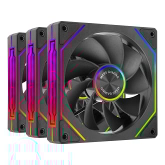 KIT 3xVENTILADOR INTERNO ARG MARS GAMING MF-LINKFINITY KIT BLACK MODULARES PWM 120mm ASPAS INVERTIDA