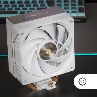 VENTILADOR CPU MARS GAMING MCPUX4W BLANCO PWM SI 120mm TDP 230W