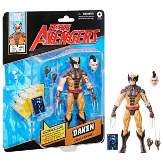 Figura hasbro marvel legends dark avengers mini comics daken (wolverine)