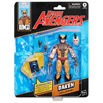 Figura hasbro marvel legends dark avengers mini comics daken (wolverine)