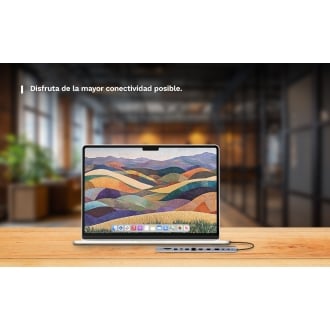 Ewent EW1150 base para portátil y replicador de puertos Alámbrico USB 3.2 Gen 1 (3.1 Gen 1) Type-C Aluminio