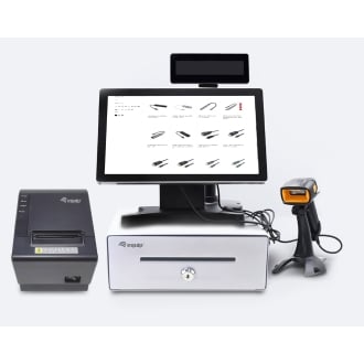 TPV CAJON PORTAMONEDAS EQUIP  ALUMINIO APERTURA MANUAL Y AUTOMATICA CONECTOR RJ11 COLOR PLATA