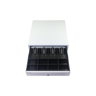 TPV CAJON PORTAMONEDAS EQUIP APERTURA MANUAL Y AUTOMATICA CONECTOR RJ11 COLOR BLANCO