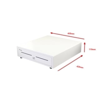 TPV CAJON PORTAMONEDAS EQUIP APERTURA MANUAL Y AUTOMATICA CONECTOR RJ11 COLOR BLANCO